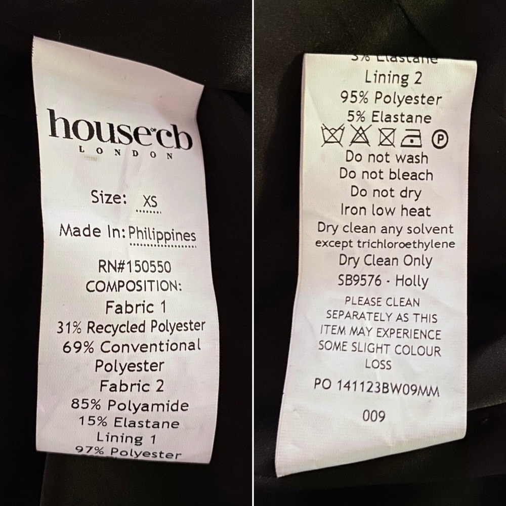 NEW House of CB Holly Plunge Dress Black XS - Picture 17 of 17